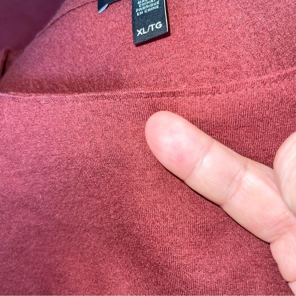 Eileen Fisher Women’s Tunic Top Wool Raw Edge Size XL 3/4 Sleeves Scoop Neck - Picture 7 of 11